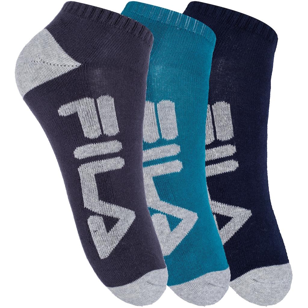 Kit de Meias Invisível Fila Tripack Colors com 3 Pares - 39 a 43 - Adulto - Foto 1