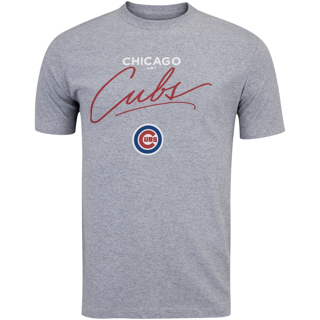 Camiseta Chicago Cubs Major League Baseball Team Written - Masculina - Foto 1