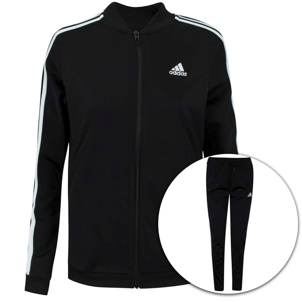 Conjunto de Agasalho adidas Essentials 3 Listras - Feminino