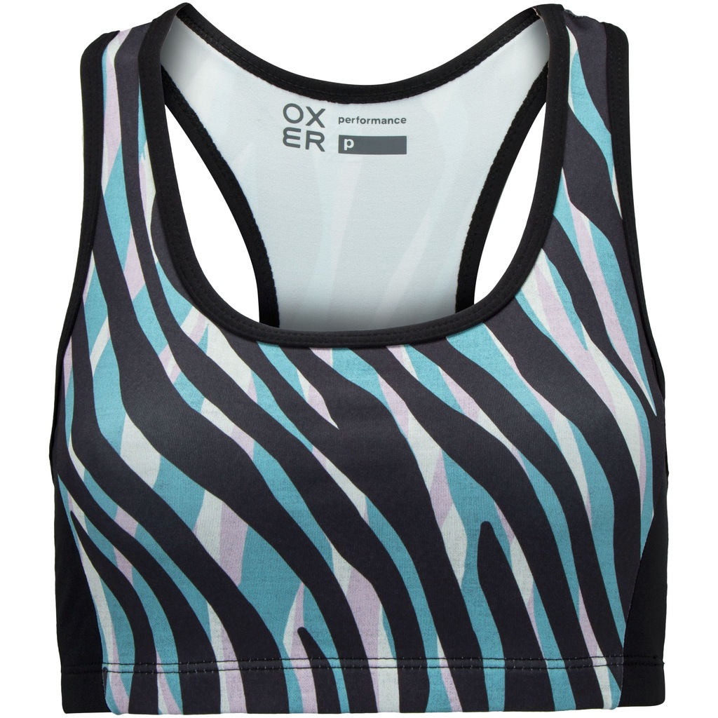 Top Fitness Oxer Recortes Animal Estampado - Adulto - Foto 1