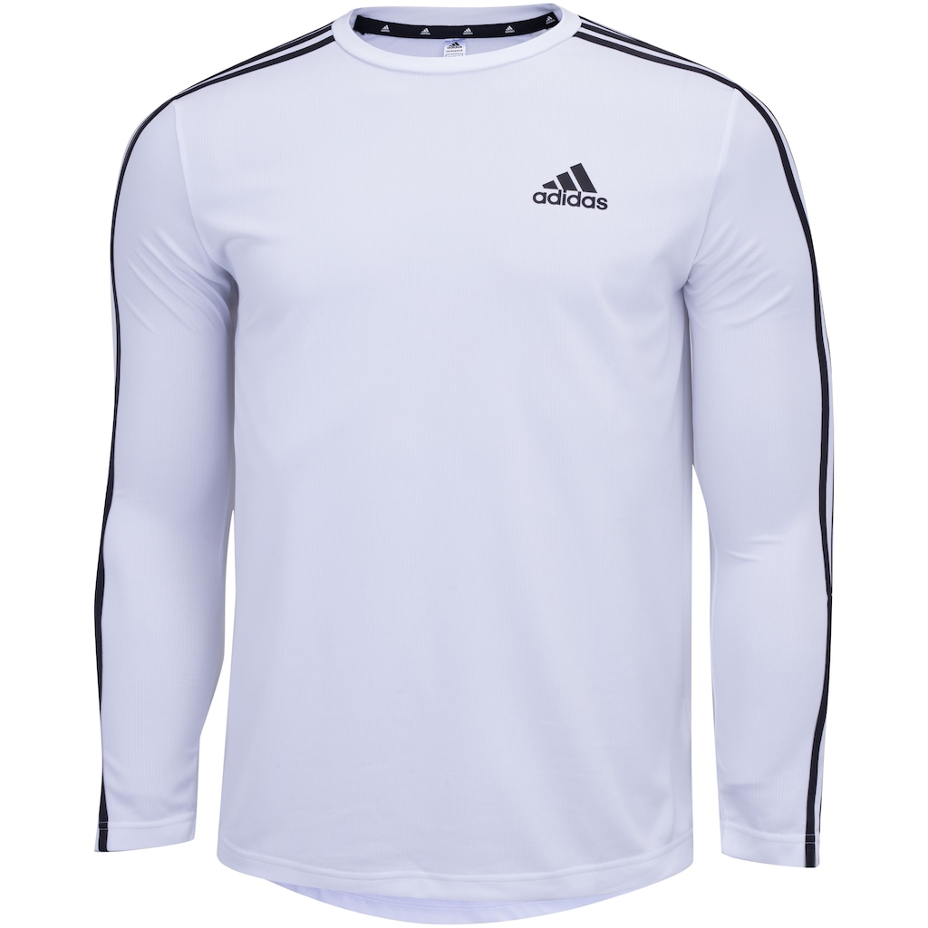 Camiseta Manga Longa adidas Essentials 3S - Masculina - Foto 1