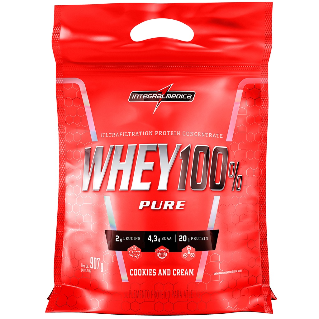 Whey Protein Integralmédica Cookies and Cream 100% Pure - 907g - Foto 1