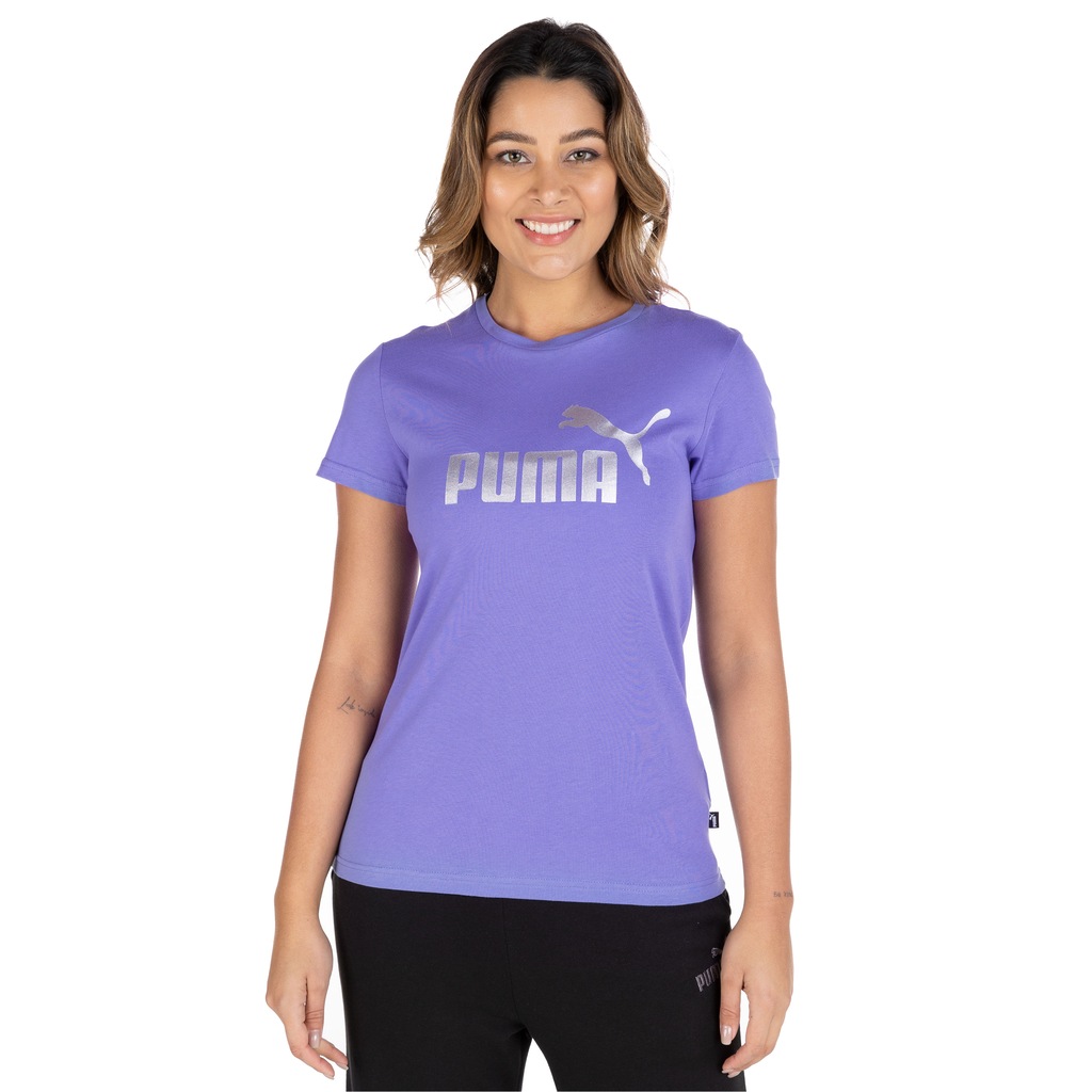 Camiseta Puma Manga Curta Essentials Metallic Logo Tee - Feminina - Foto 2