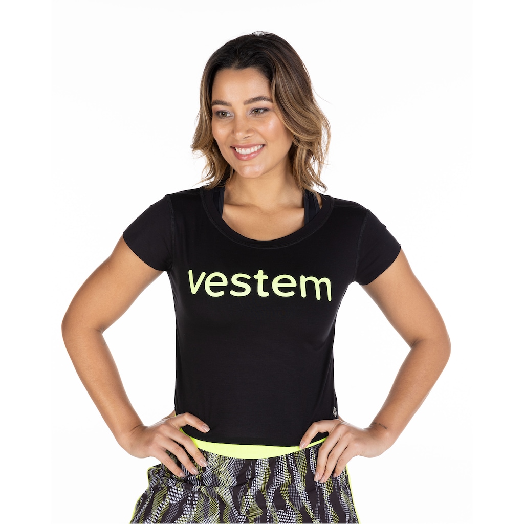 Imagem 1 do produto Blusa Feminina Manga Curta Cropped Vestem Force