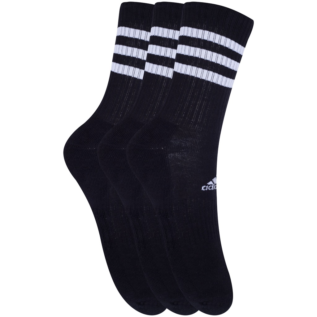 Kit Meia adidas Cano Alto - 3 Pares - Adulto - Foto 1