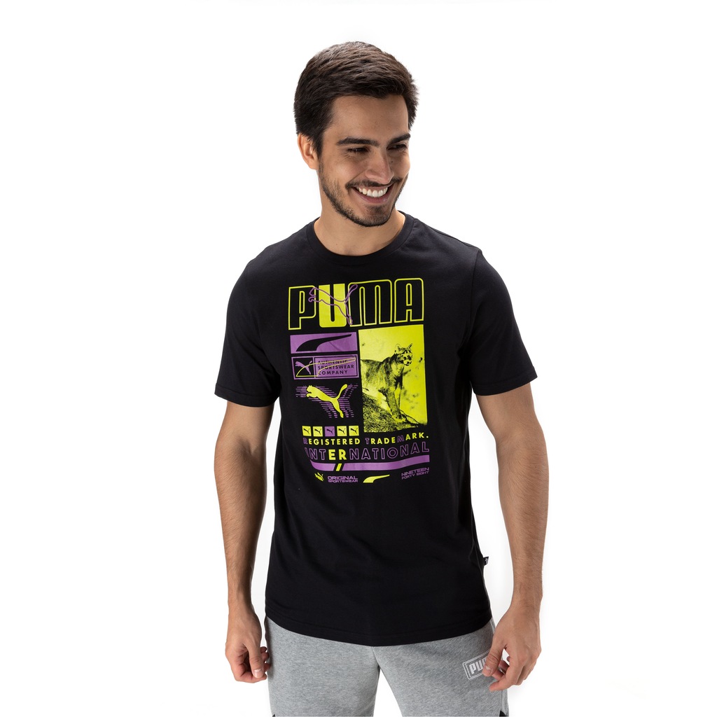 Camiseta Puma Manga Curta Box Tee - Masculina - Foto 2