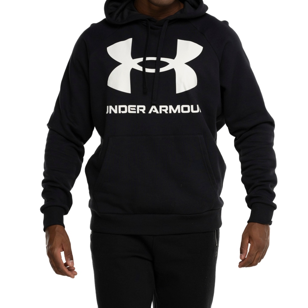 Blusa de Moletom Under Armour Masculina com Capuz Rival Fleece Big