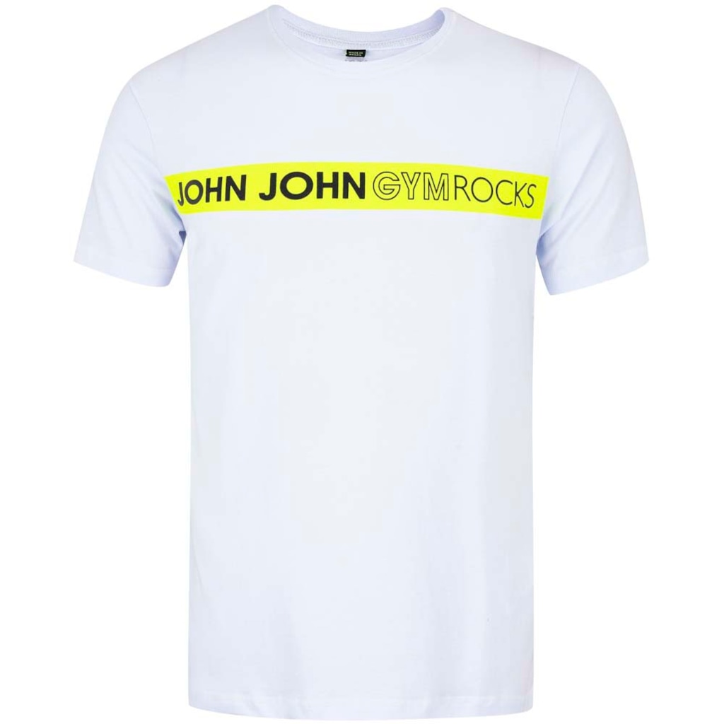 Camiseta John John Manga Curta RG Neon Stripe - Masculina - Foto 1