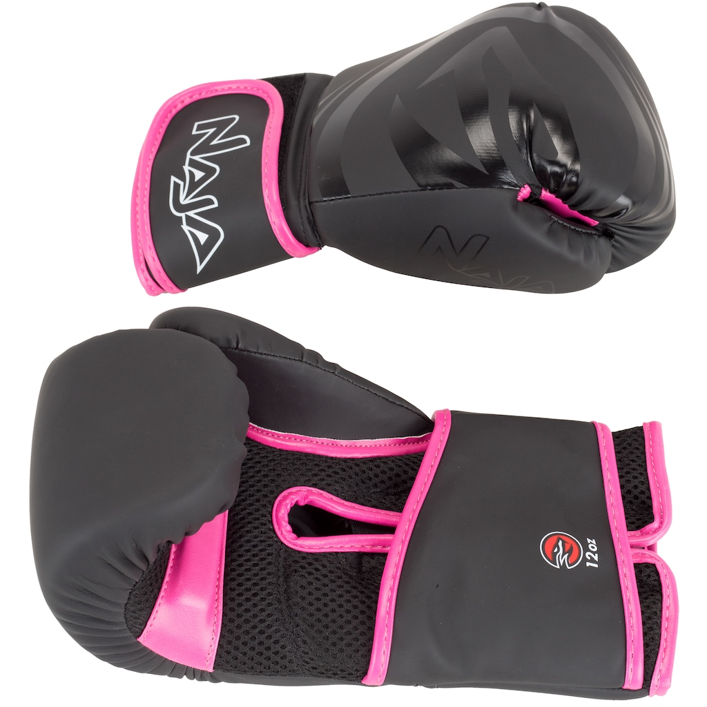 Imagem 2 do produto Kit de Boxe Naja: Bandagem + Protetor Bucal + Luvas de Boxe Black - 10 OZ - Adulto