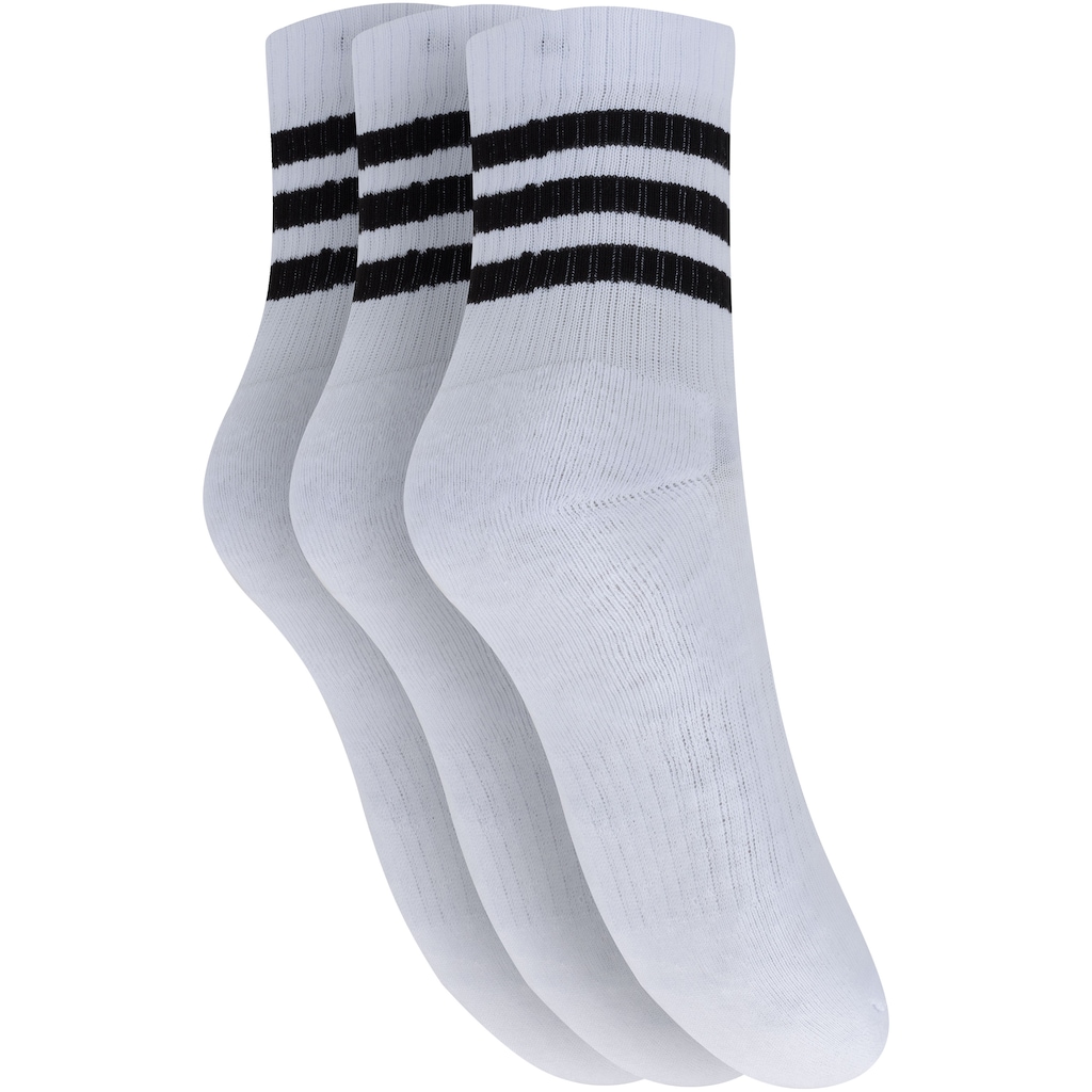 Imagem 2 do produto Kit de Meias adidas Cano Alto Listras com 3 Pares 35 a 37 - Adulto