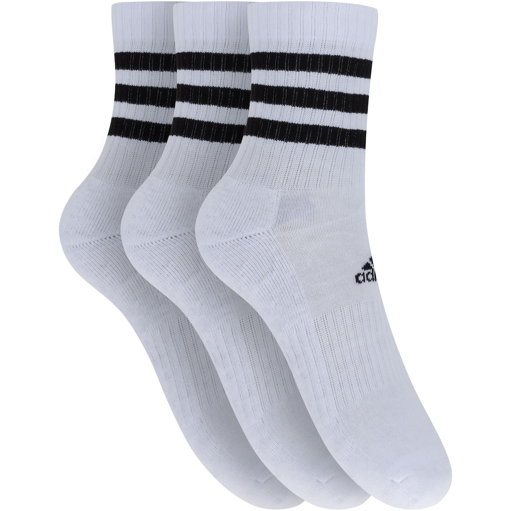 Imagem 1 do produto Kit de Meias adidas Cano Alto Listras com 3 Pares 35 a 37 - Adulto