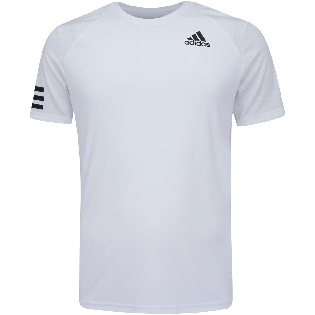 Camiseta adidas Manga Curta Club 3 Listras - Masculina - Foto 1