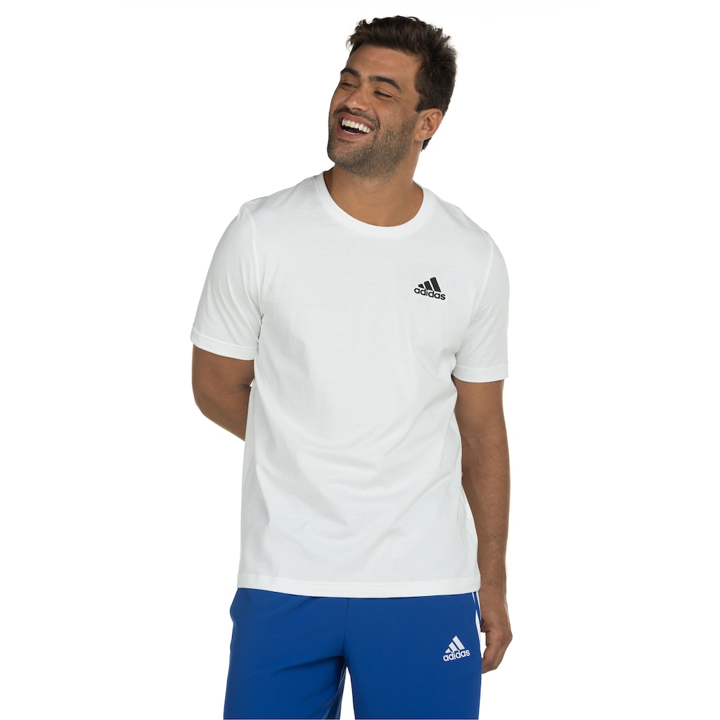 Camisa adidas Manga Curta Essentials Logo Pequeno - Masculina - Foto 2