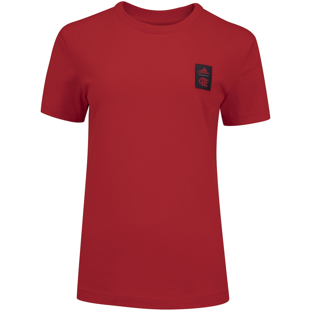 Camiseta do Flamengo adidas Manga Curta Grafica DNA - Feminina - Foto 1
