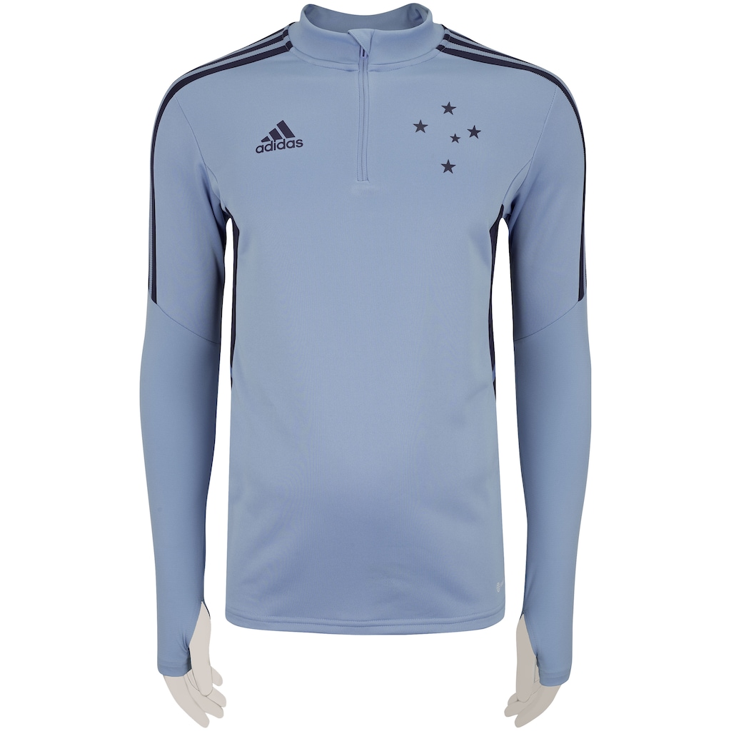 Blusa de Treino Moletom do Cruzeiro adidas Atletas - Masculina - Foto 1