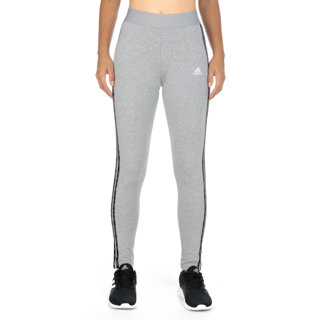 Calça Legging Feminina adidas Algodão 3 Listras - Foto 2