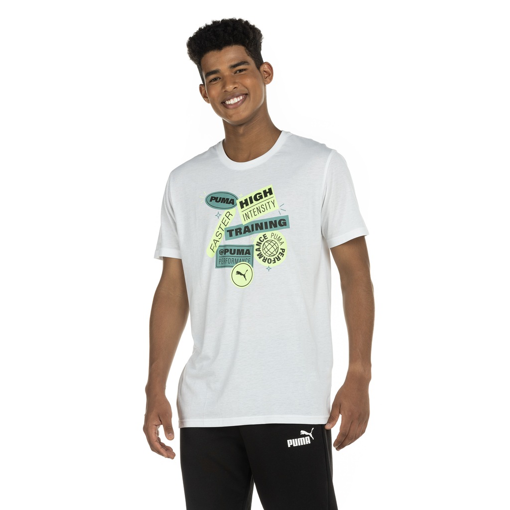 Camiseta Puma Manga Curta Perf Graphic Playful Illustrated Ss - Masculina - Foto 2