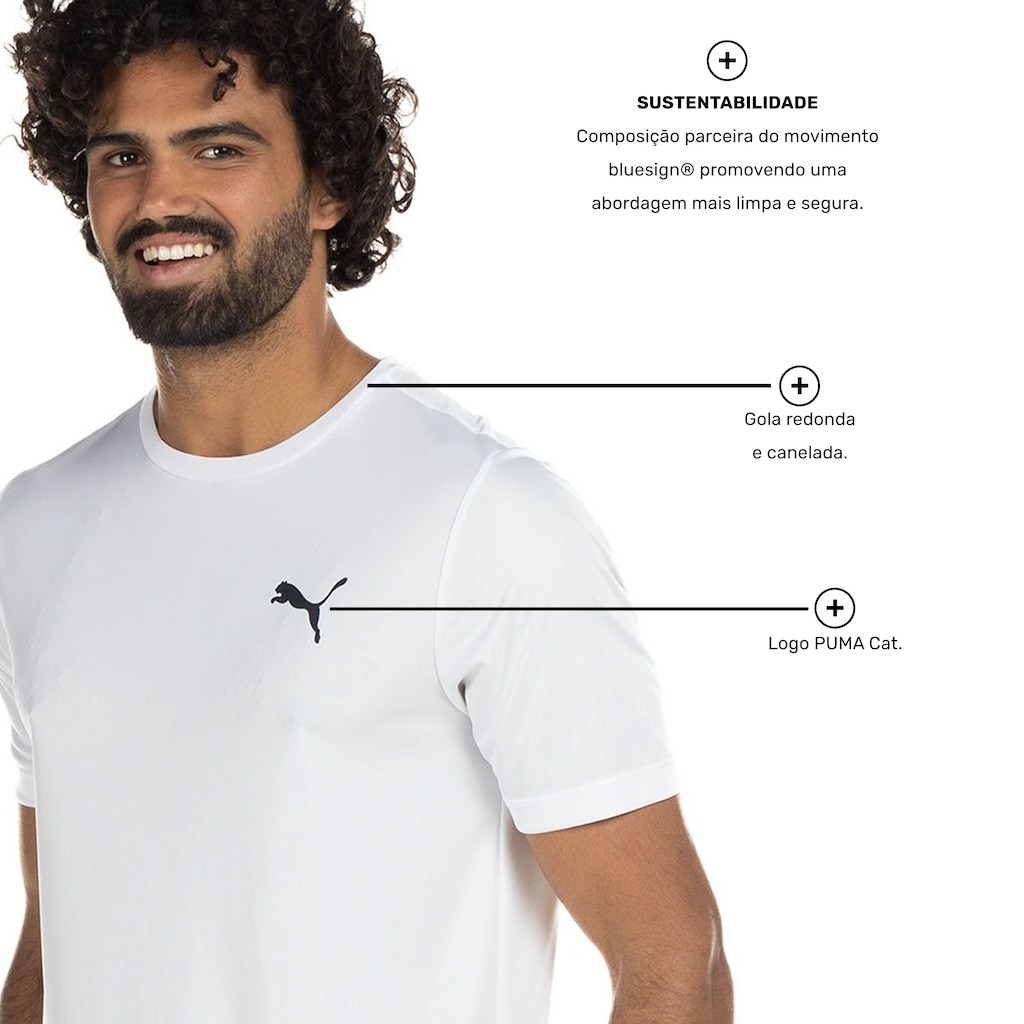 Imagem 2 do produto Camiseta Puma Manga Curta Active Small Logo - Masculina