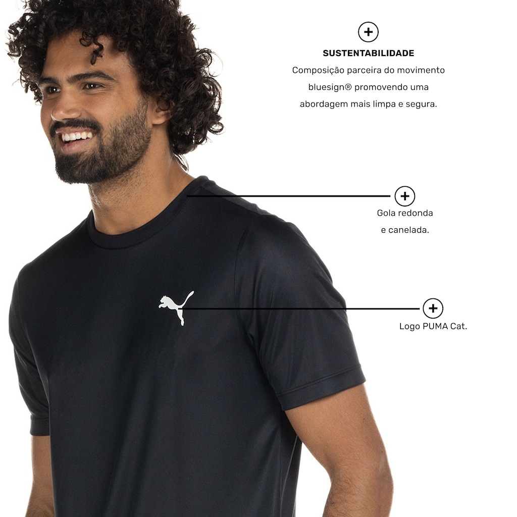 Imagem 3 do produto Camiseta Puma Manga Curta Active Small Logo - Masculina