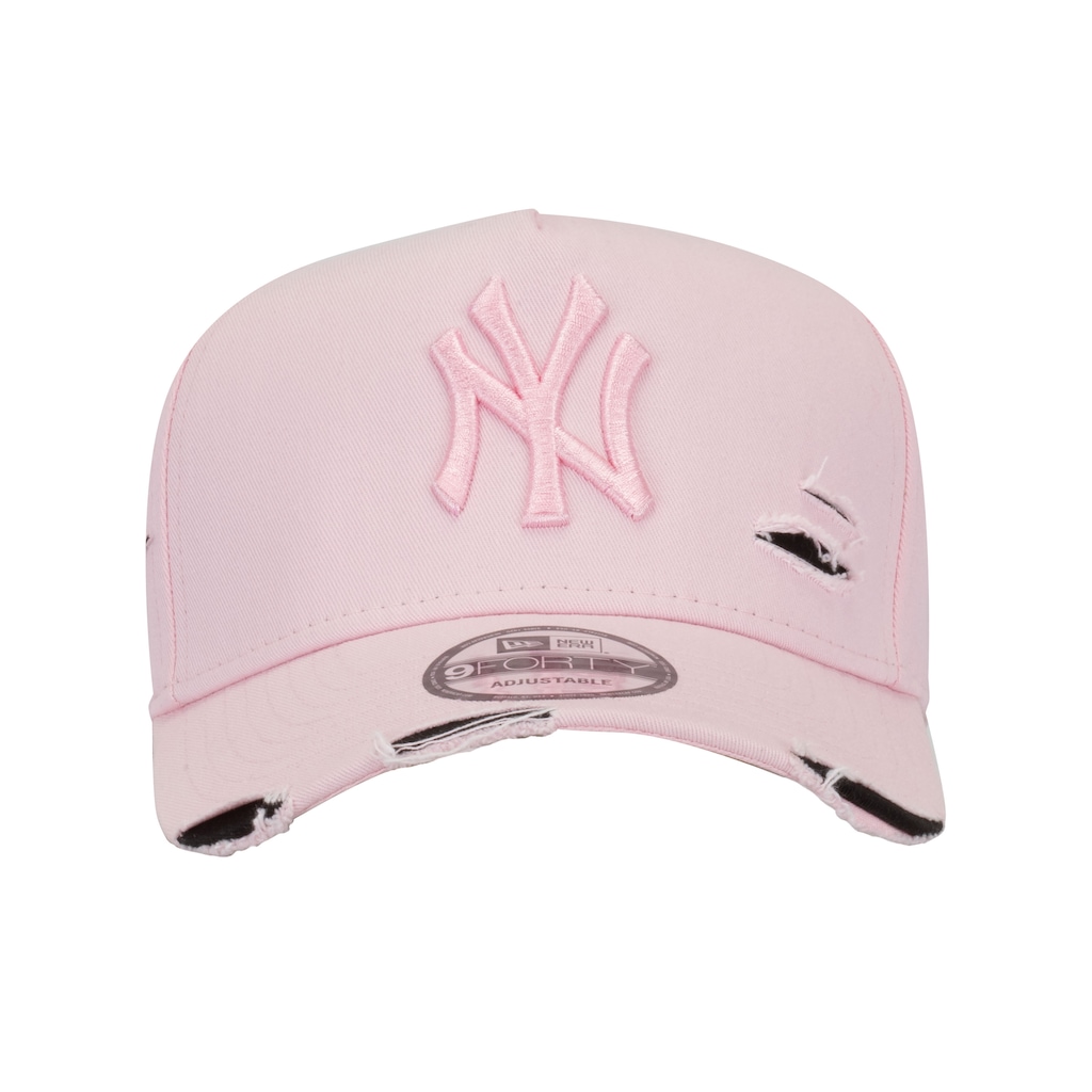 Boné New York Yankees MLB Aba Curva New Era 940 Strapback Destroyed - Adulto - Foto 2