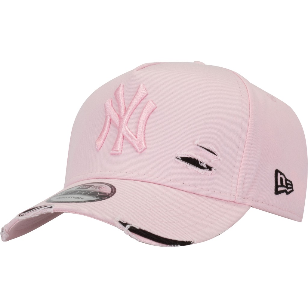 Boné New York Yankees MLB Aba Curva New Era 940 Strapback Destroyed - Adulto - Foto 1