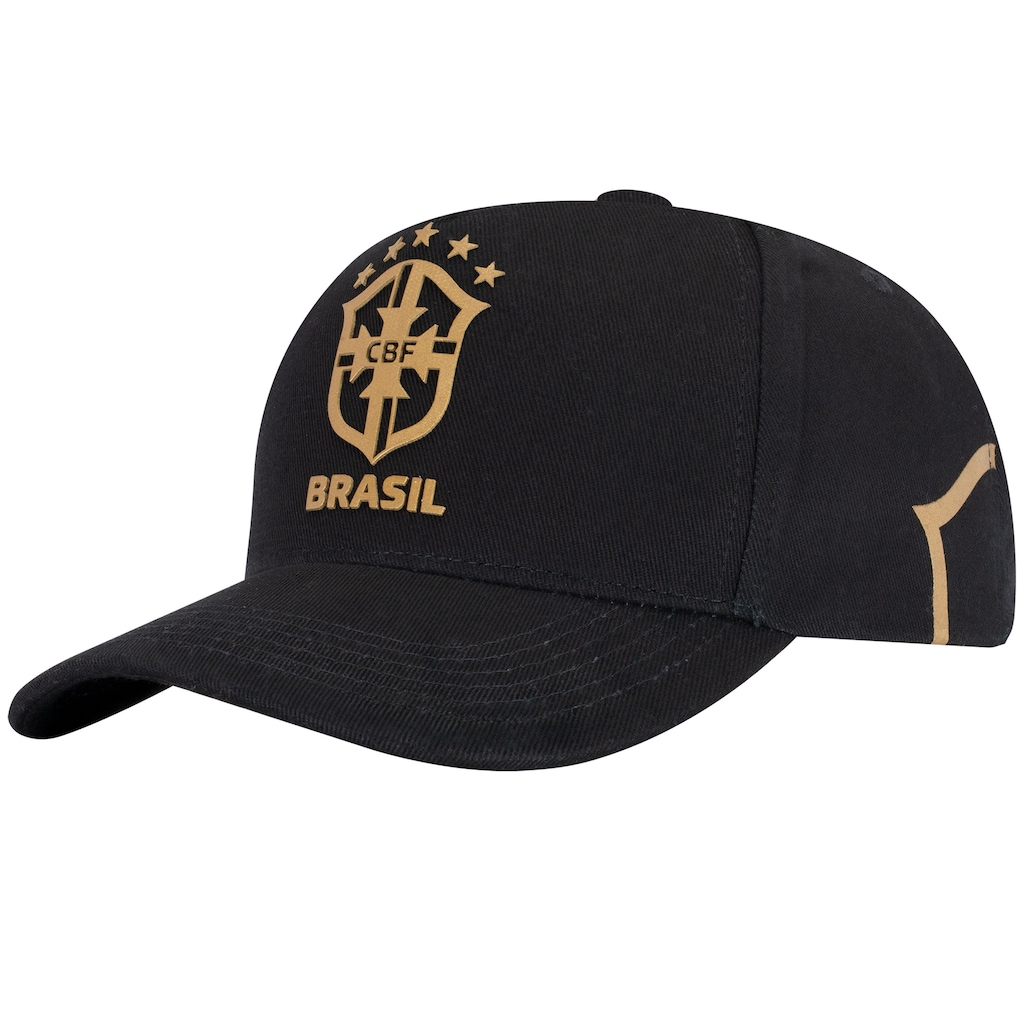 Boné do Brasil CBF Aba Curva Snapback Preto - Adulto - Foto 1