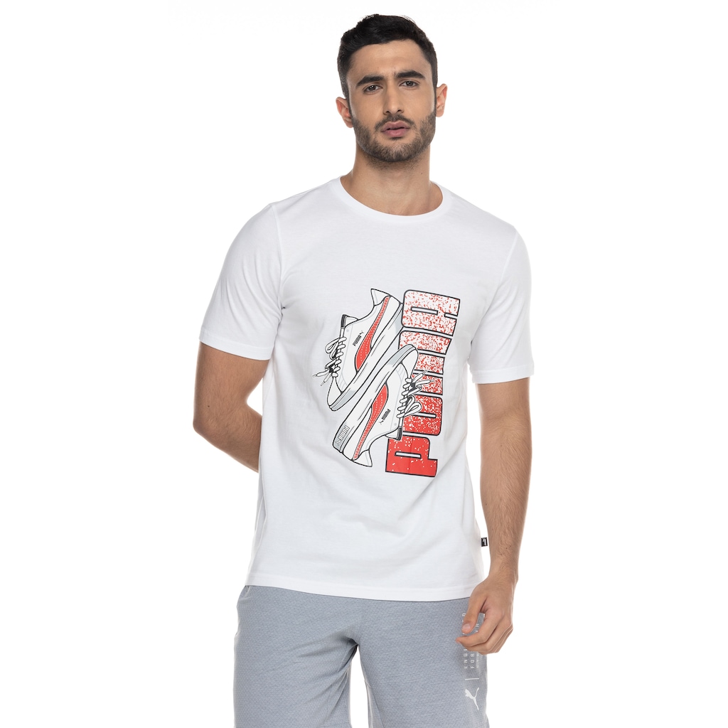 Camiseta Puma Manga Curta Sneaker Graphic - Masculina - Foto 2