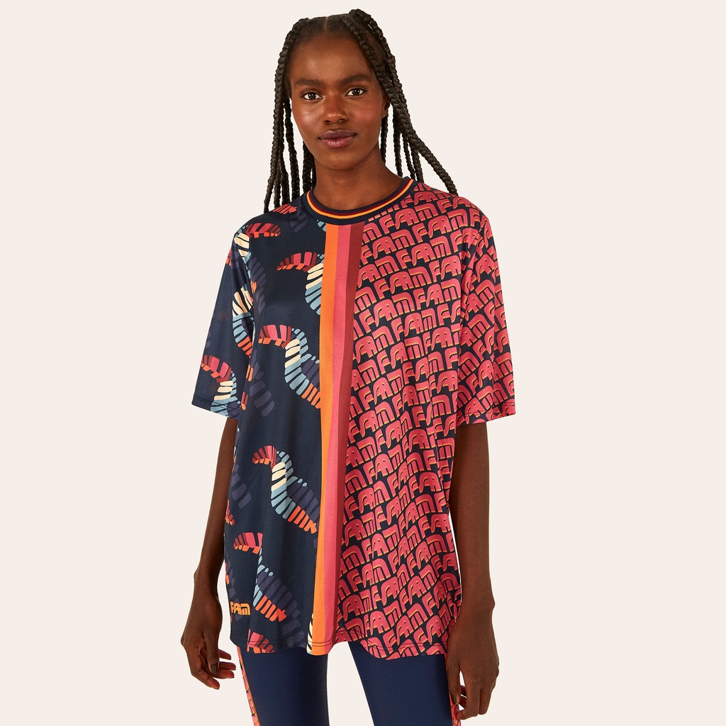 Camiseta Farm Manga Curta Maxi Dry Fit Tucano de Listras - Feminina - Foto 1