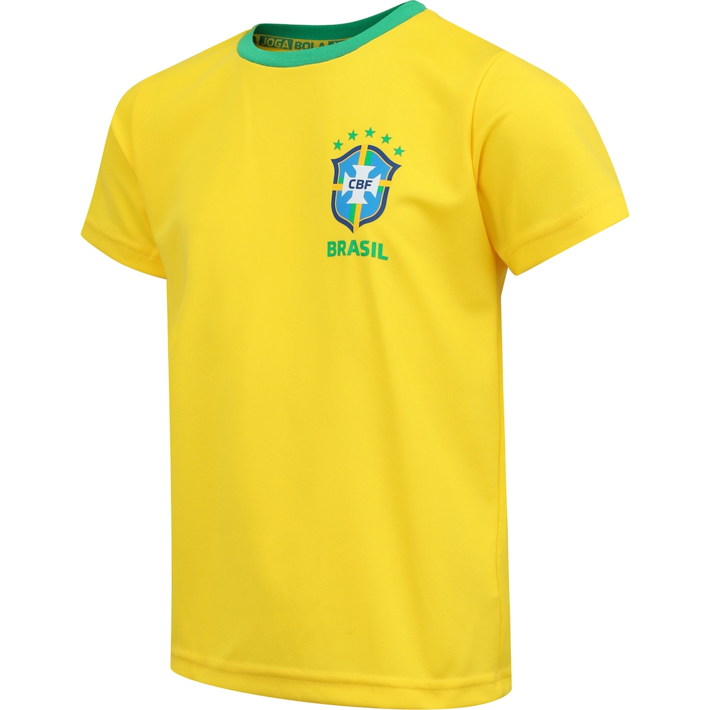 Imagem 4 do produto Kit de Uniforme de Futebol Infantil do Brasil CBF com Camiseta e Calção