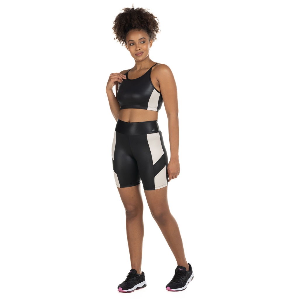 Imagem 3 do produto Top Fitness Sem Bojo Oxer Média Sustentação Cirre Recorte Lateral - Adulto