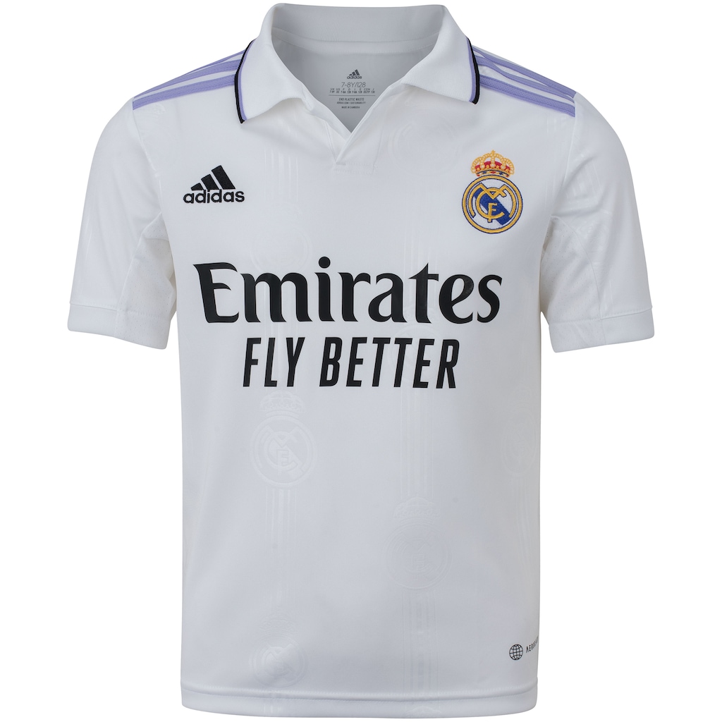 Camisa Real Madrid I 22/23 adidas - Infantil - Foto 1