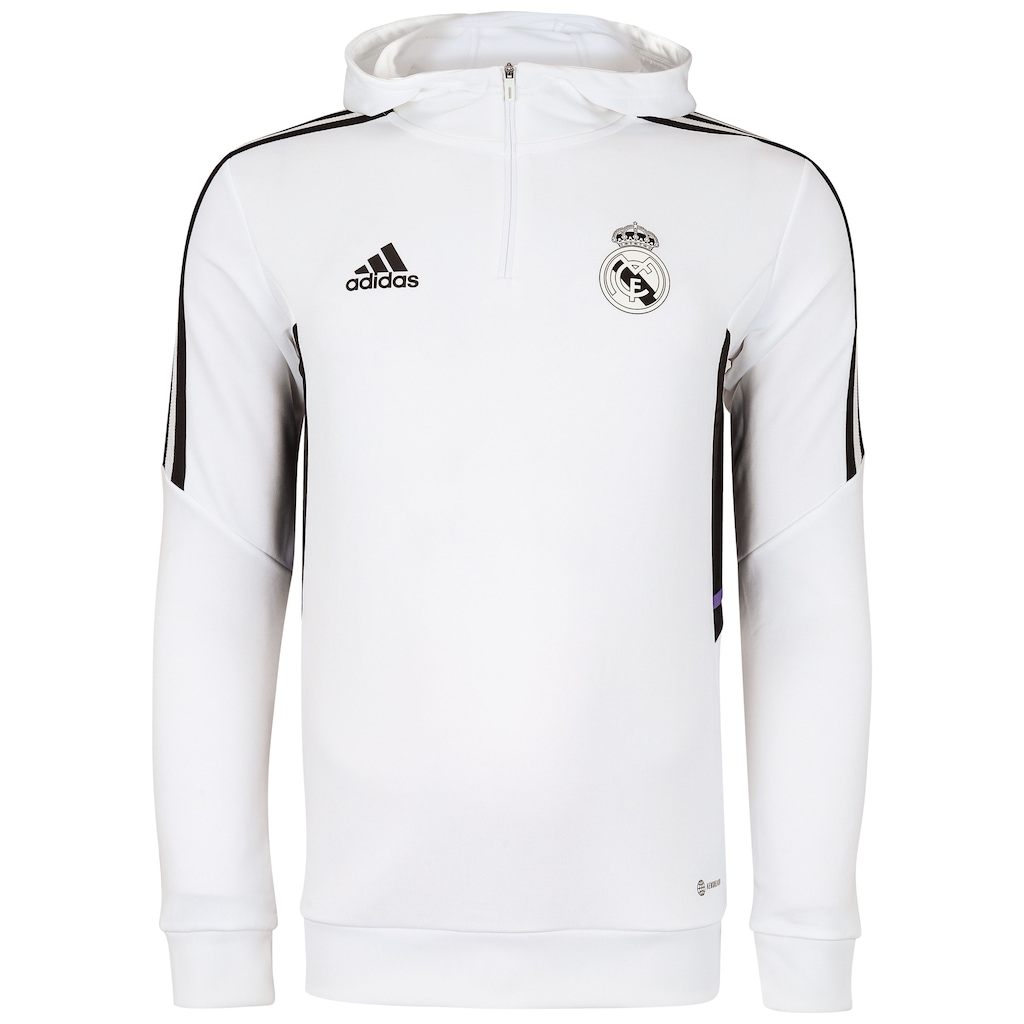 Blusa de Treino Real Madrid com Capuz 22 adidas - Masculina - Foto 1