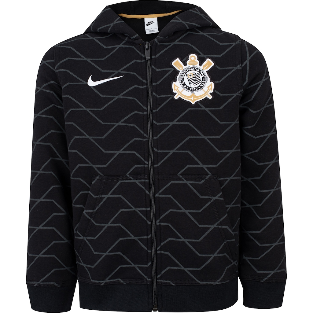 Jaqueta do Corinthians 22 Club com Capuz Nike - Infantil - Foto 1