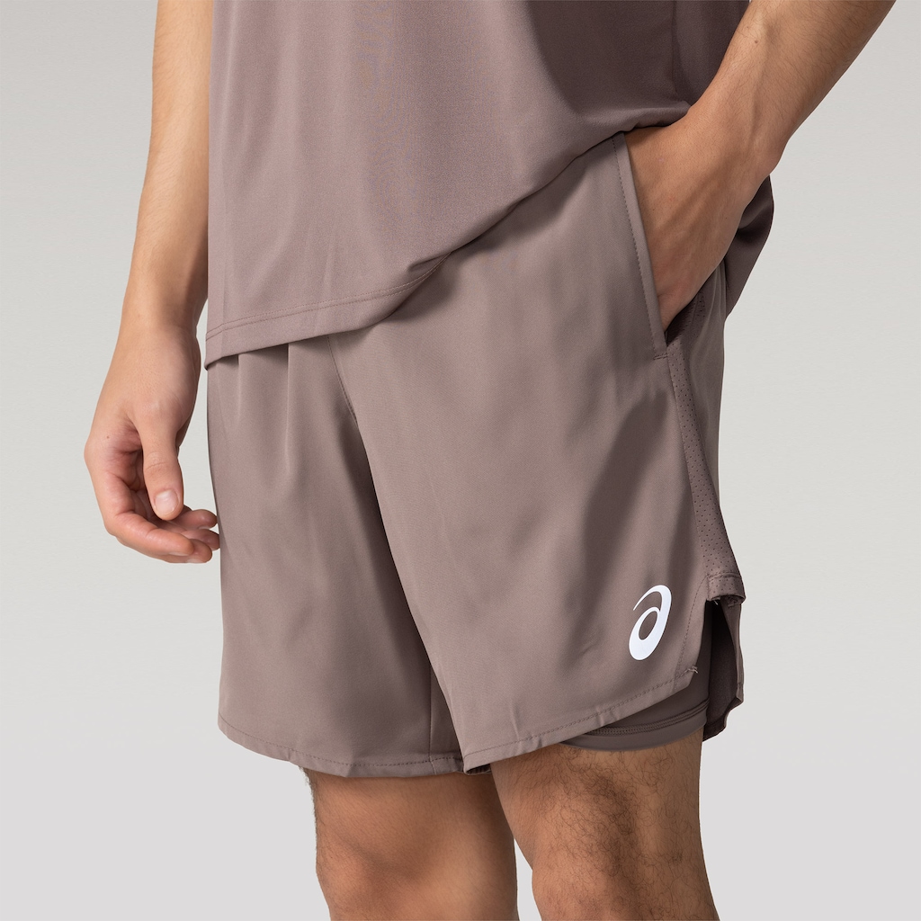 Bermuda ASICS Masculina 7" 2 Em 1 Mesh Lateral