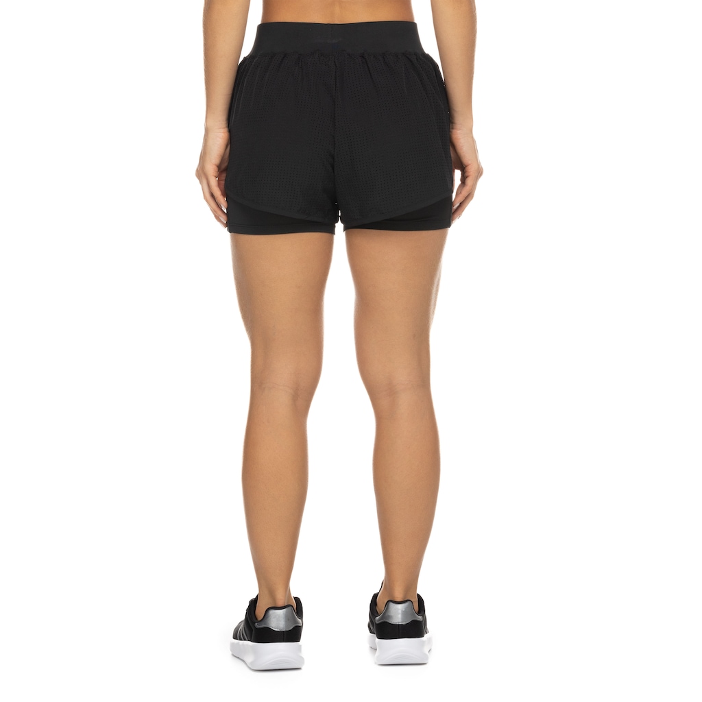 Short 2 em 1 Bolso Interno Feminino Oxer Duplo Laser Cut - Foto 2