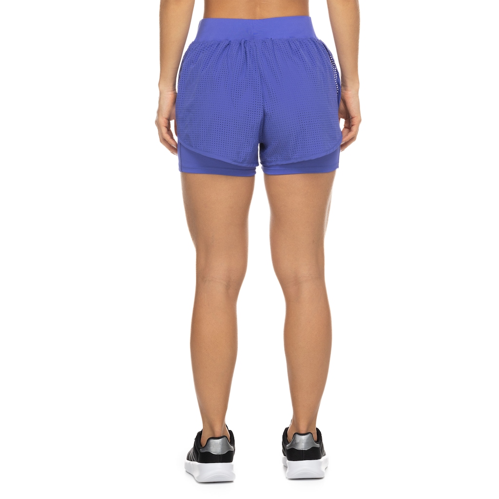 Short 2 em 1 Bolso Interno Feminino Oxer Duplo Laser Cut - Foto 2