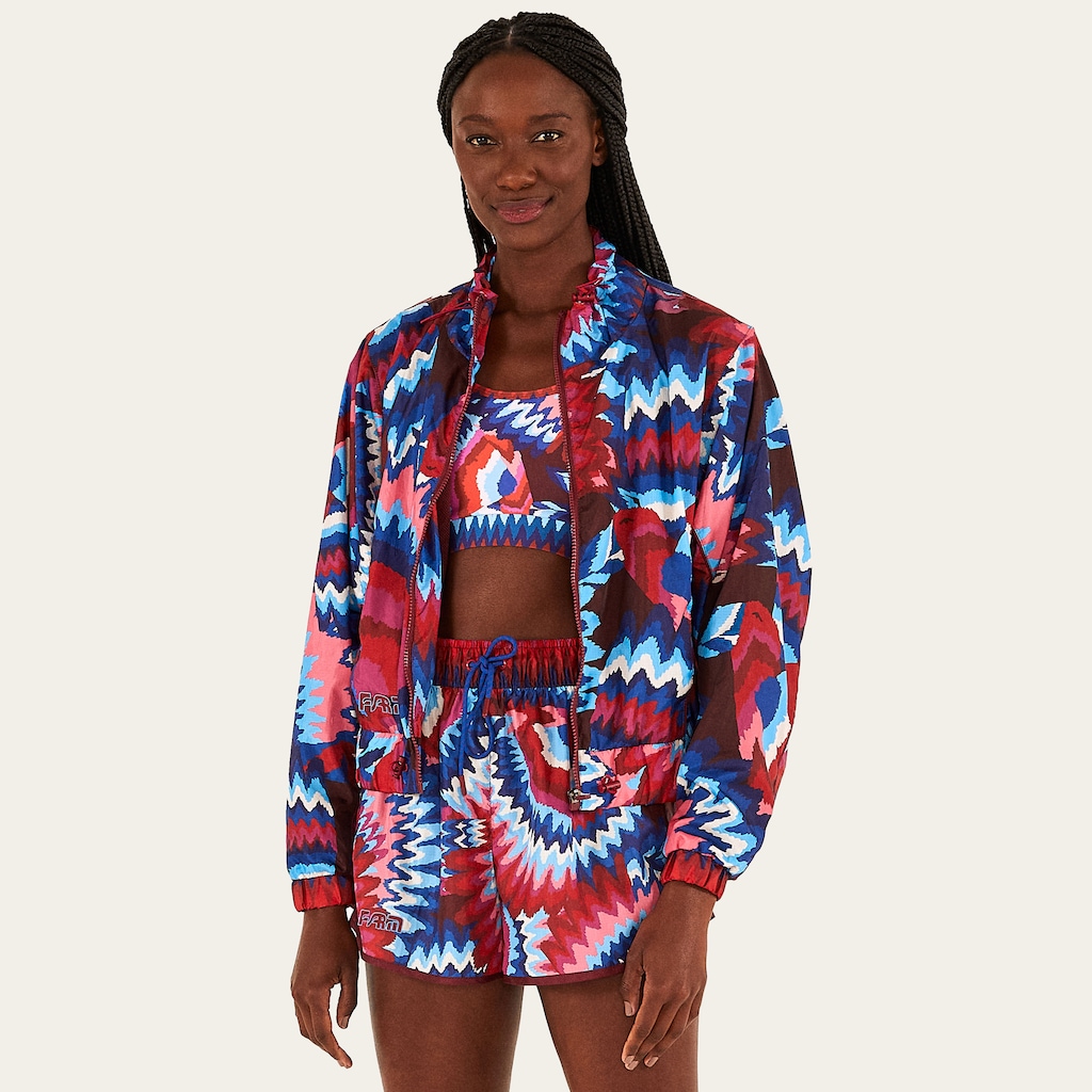 Jaqueta Farm Nylon Tucanos Chevron - Feminina - Foto 1