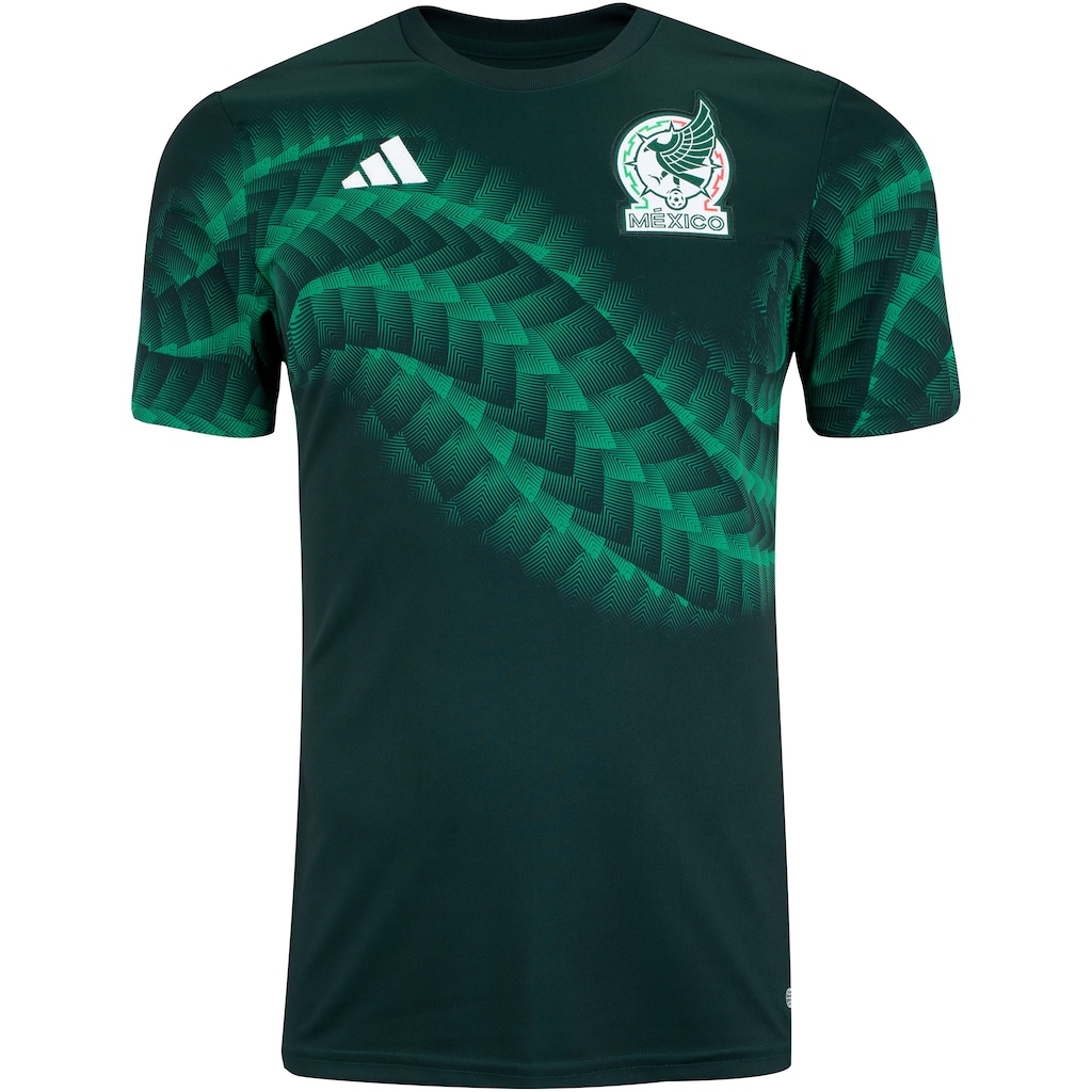 Camisa Pré Jogo Seleção do México 22/23 adidas - Masculina - Foto 1