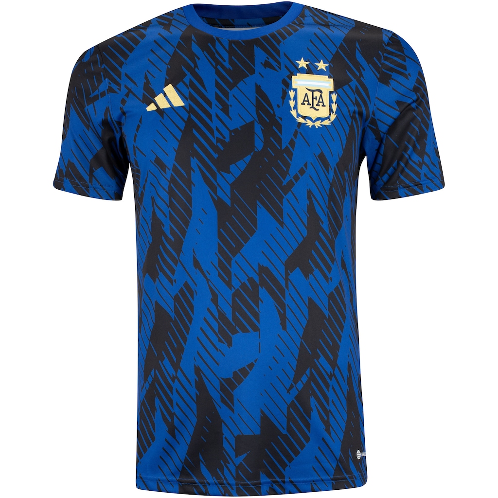 Camisa Pré Jogo Seleção da Argentina 22 adidas - Masculina - Foto 1