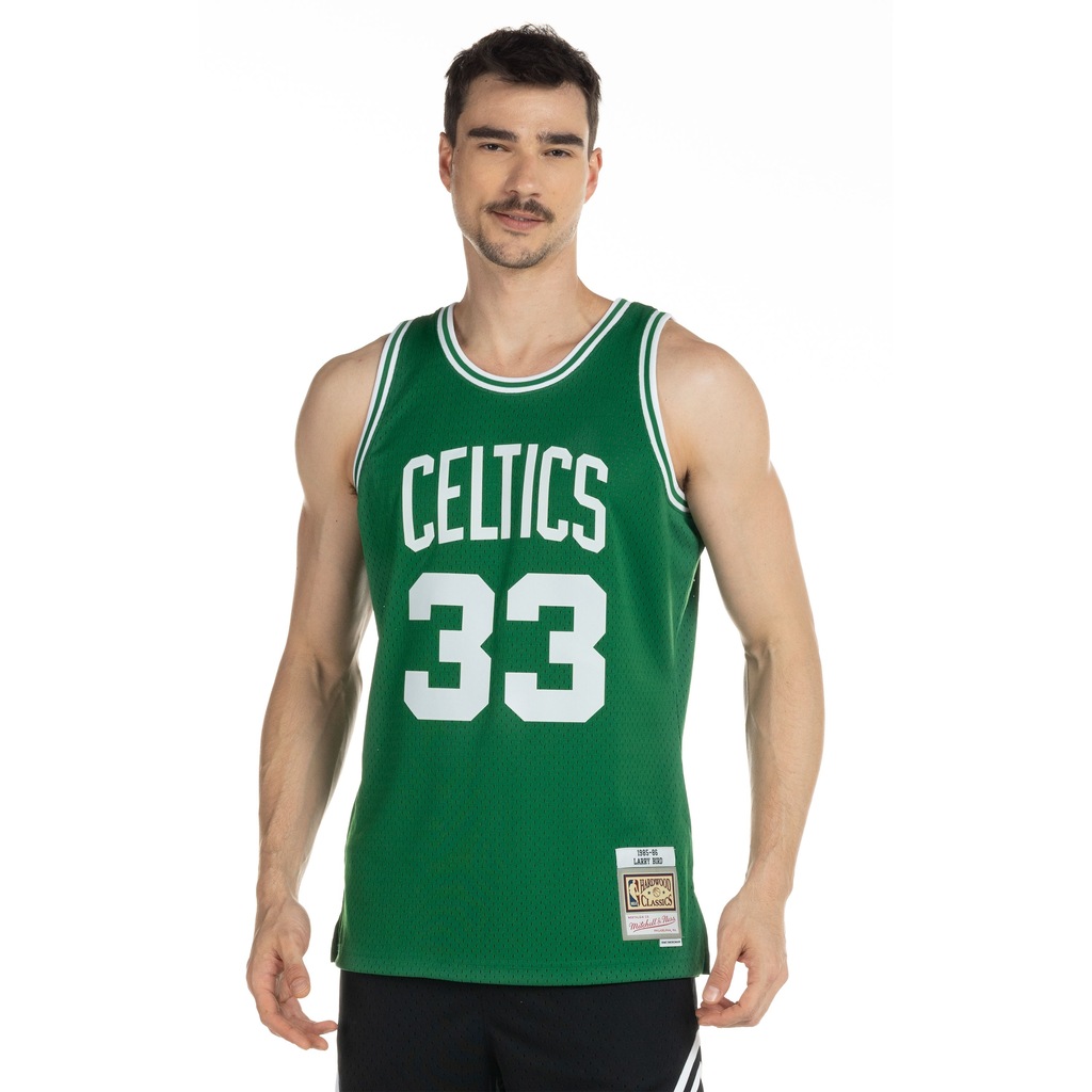 Camiseta Regata Boston Celtics NBA Mitchell & Ness Swingman Road Jersey - Masculina - Foto 2