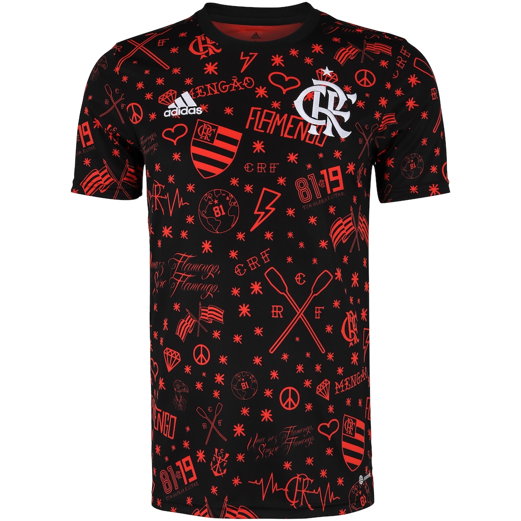 Camisa do Flamengo Pré-Jogo 22 adidas - Masculina - Foto 1
