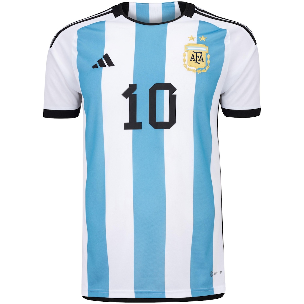 Camisa Argentina I 22 Messi 10 adidas - Masculina - Foto 1