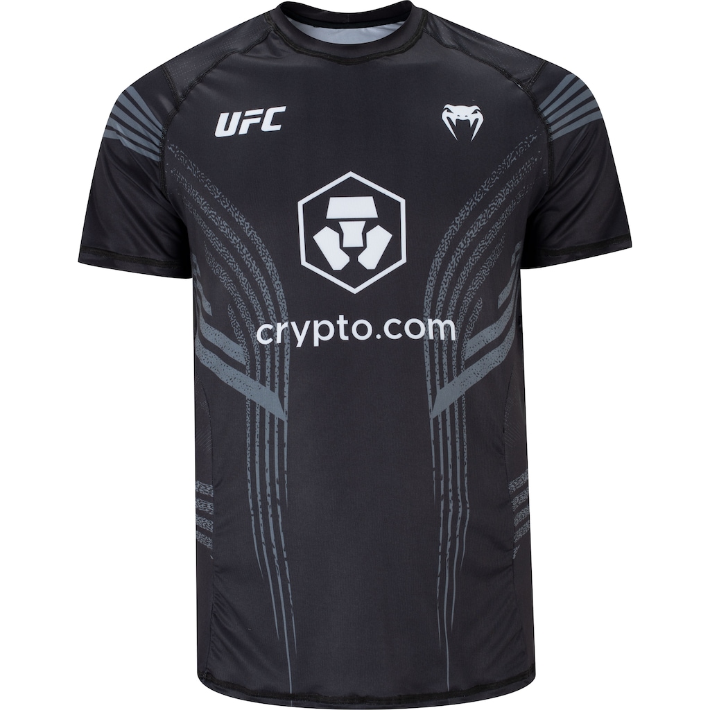 Camiseta Venum Manga Curta UFC Authentic Fight Night - Masculina - Foto 1