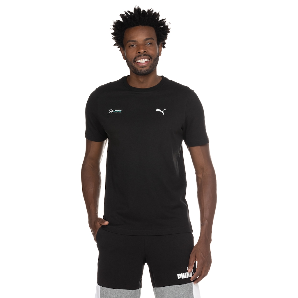 Camiseta Puma Manga Curta Mercedes-AMG Petronas Fórmula1 Essential Tee - Masculina