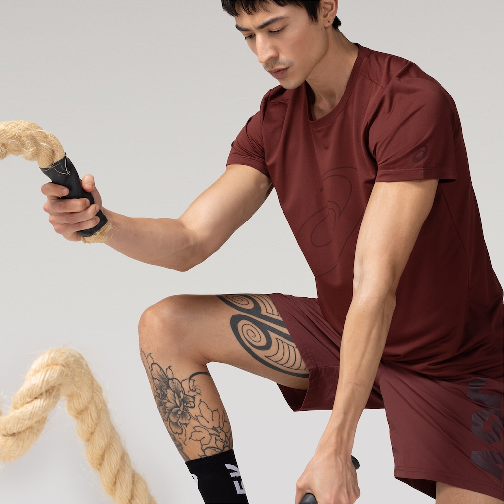 Camiseta ASICS Manga Curta Logo Espiral Crepe - Masculina