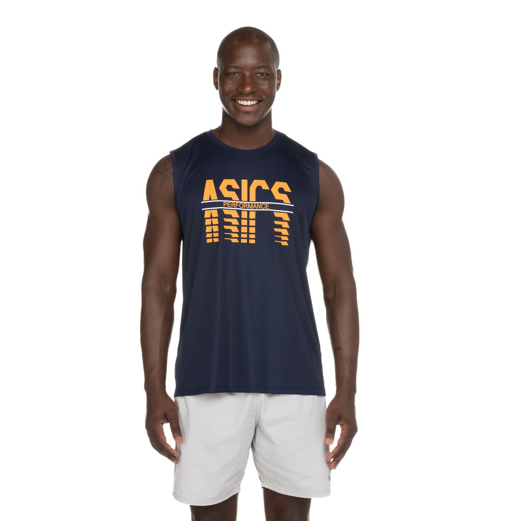 Camiseta Regata Masculina ASICS Logo Performance - Foto 2