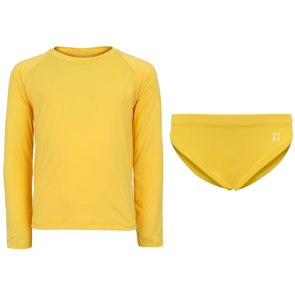Conjunto Camiseta Manga Longa com Proteção Solar UV 50+ e Calcinha Girl Oxer - Feminino - Foto 1