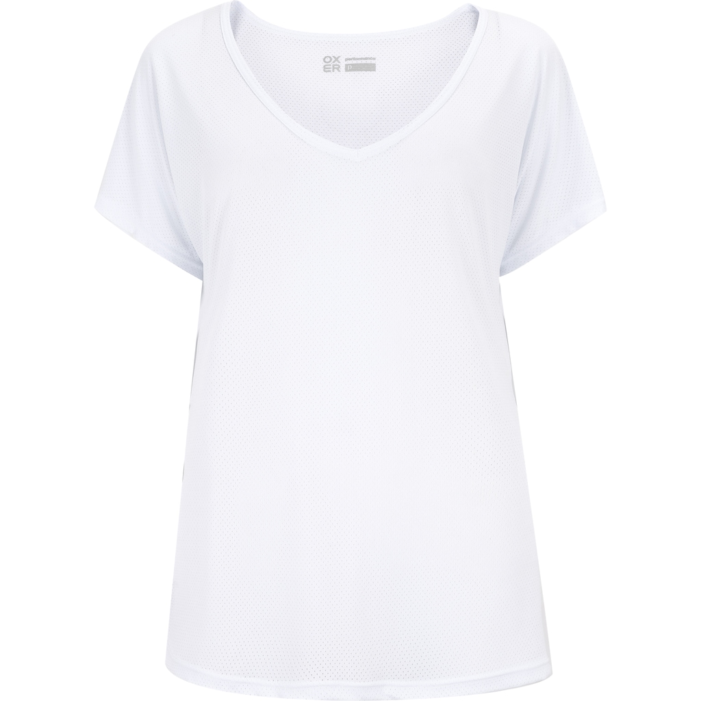 Camiseta Oxer Manga Curta Decote V Básica - Feminina - Foto 1