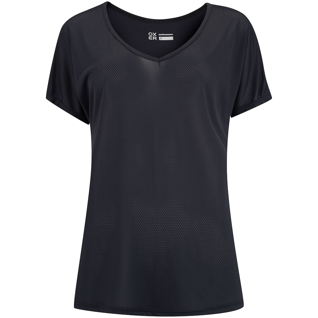 Camiseta Oxer Manga Curta Decote V Básica - Feminina