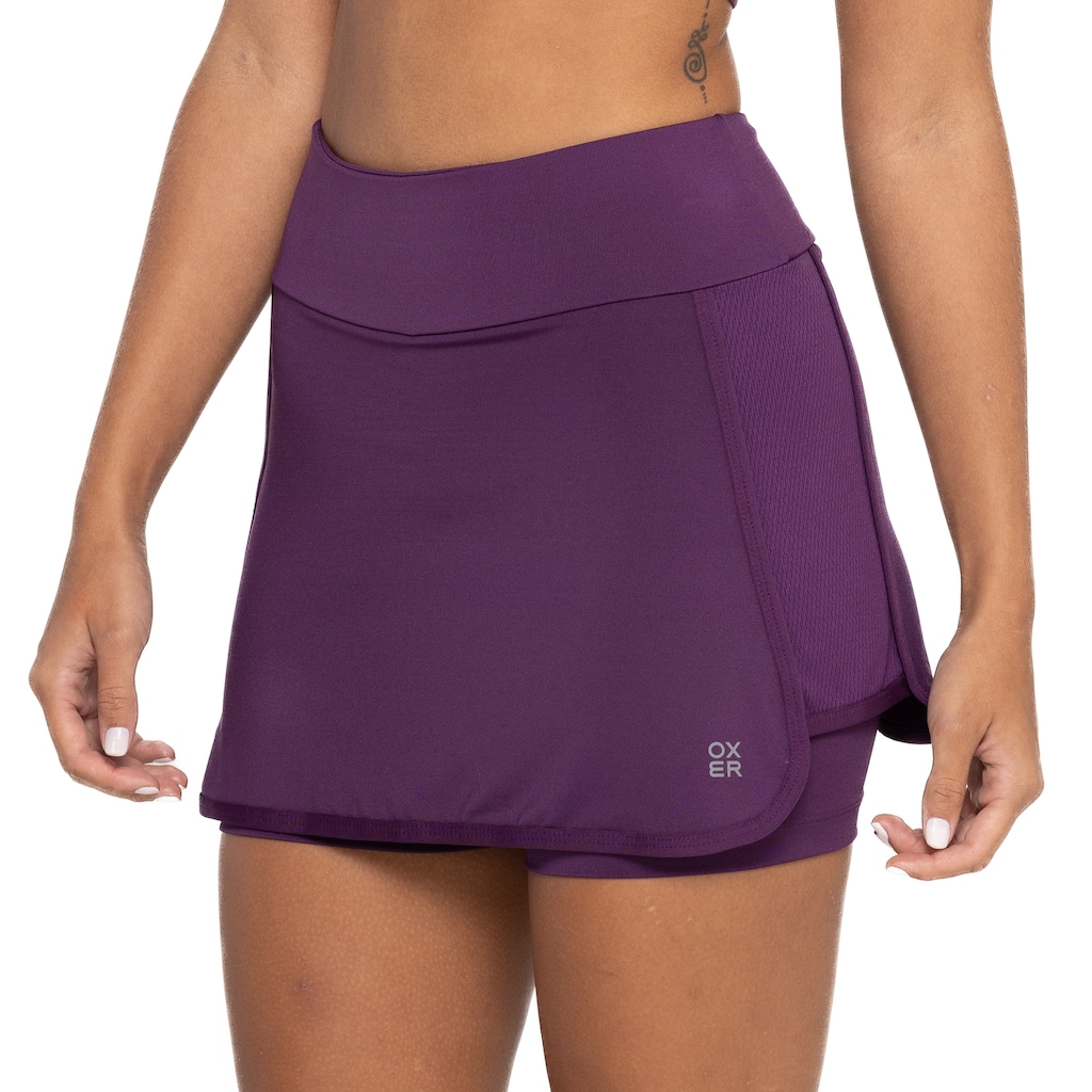 Short Saia Feminino Oxer com Mesh Lateral - Foto 1